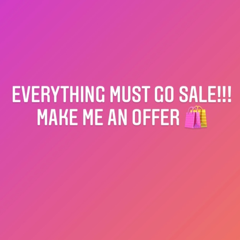 Everything in closet must go!